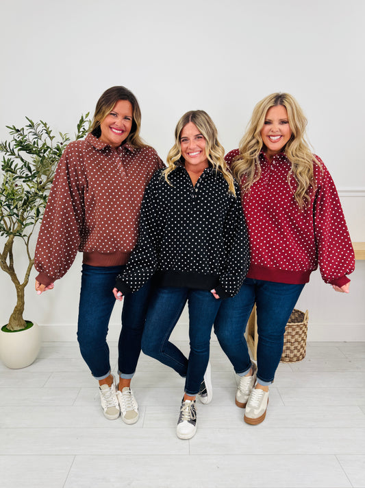 Polka Dot Perfection Pullover In Multiple Colors