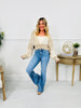 Two Tone Trend Tummy Control Flare Jeans