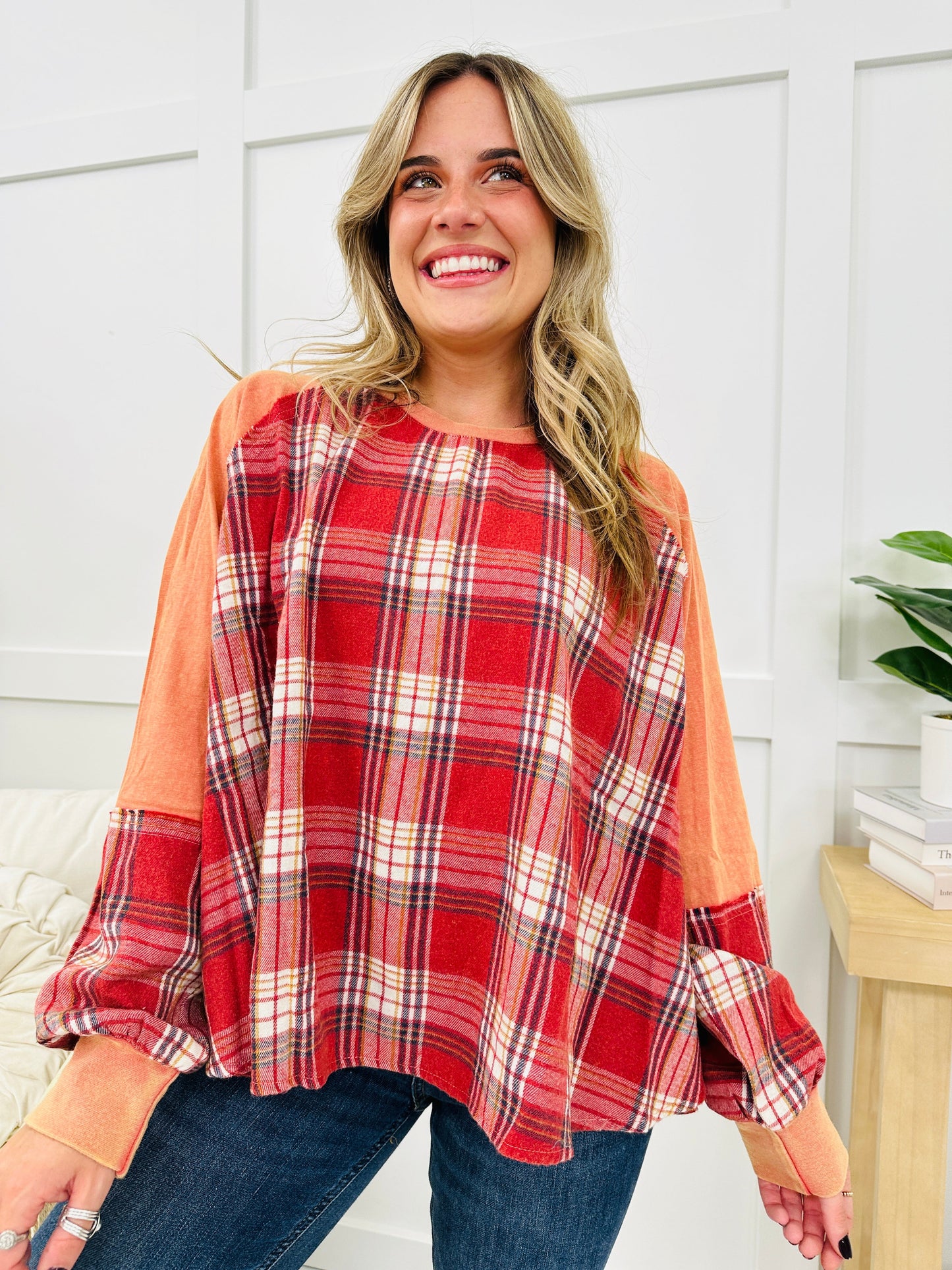 Plaid Affair Top