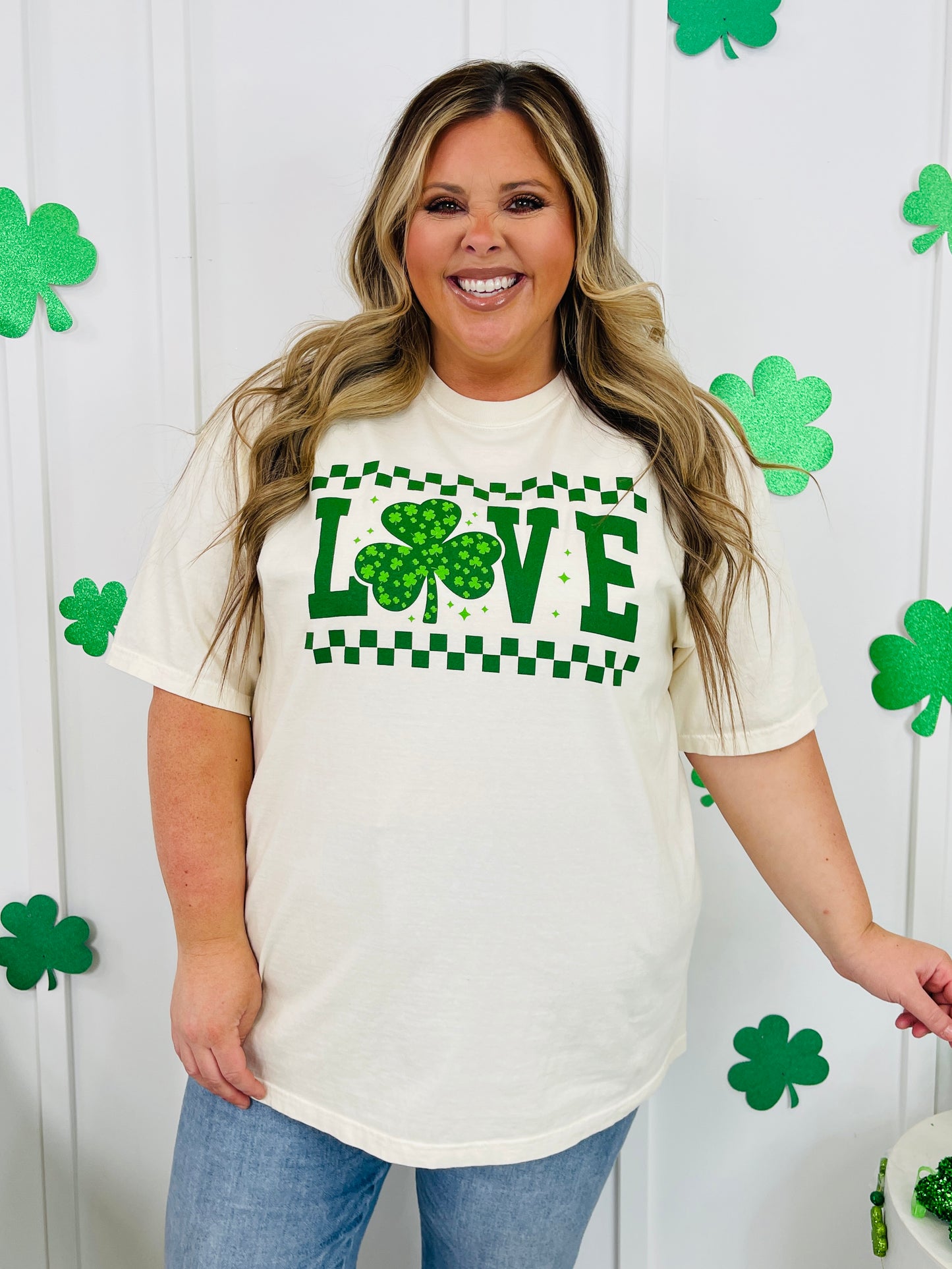 Love With A Clover Graphic Tee