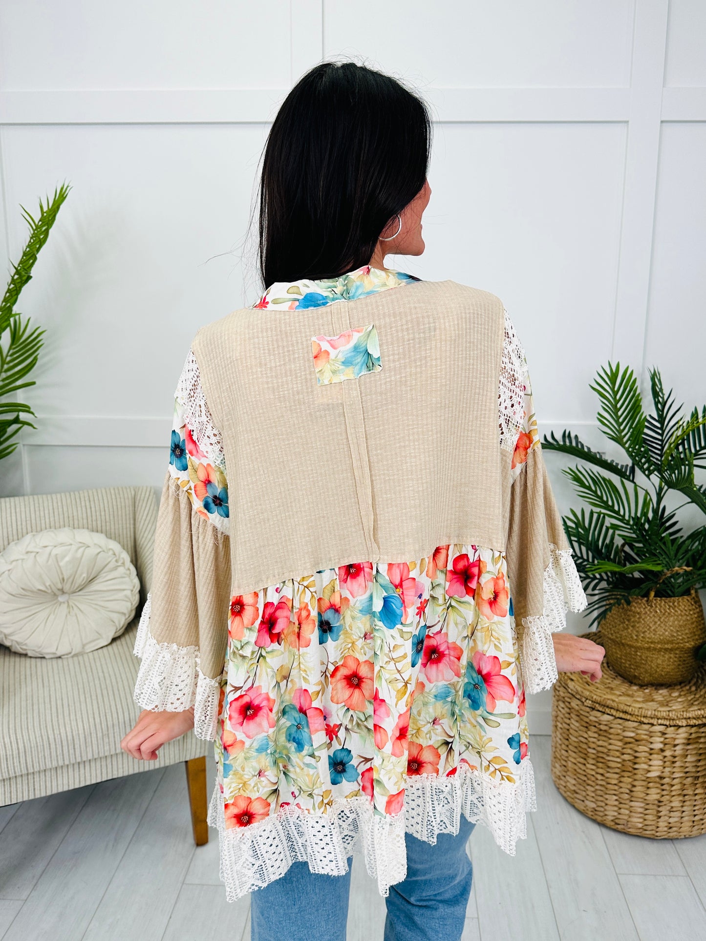 Budding Romance Cardigan in Wheat Beige