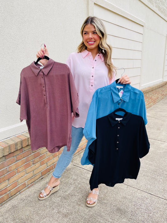 Perfectly Polished Top- Multiple Colors!