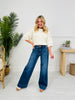 Judy Blue Girl Power Retro Wide Leg Trouser Jeans in Regular and Petite