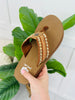 Champagne Crush Flip Flops In Tan