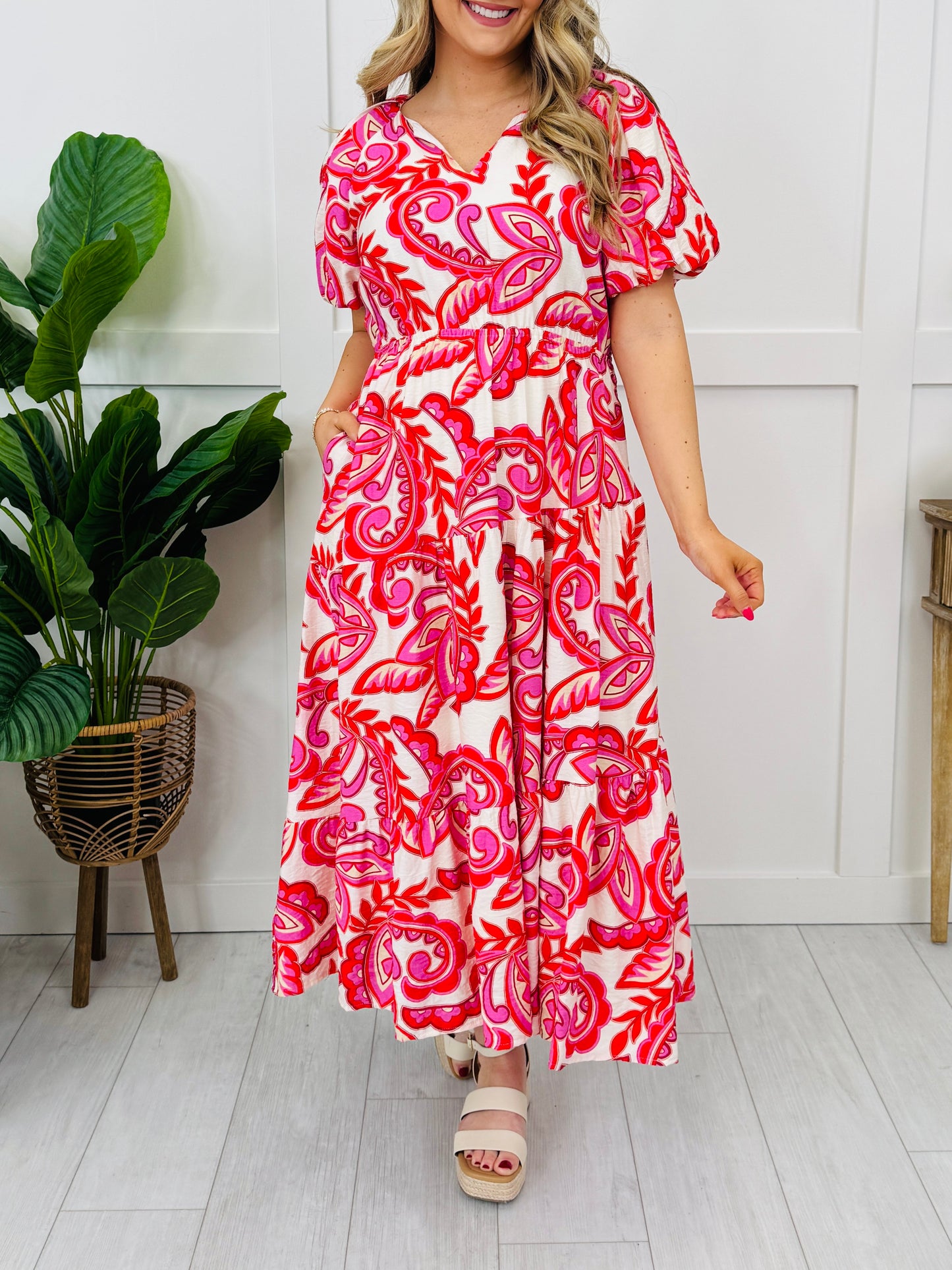 Effortless Escape Dress In Red