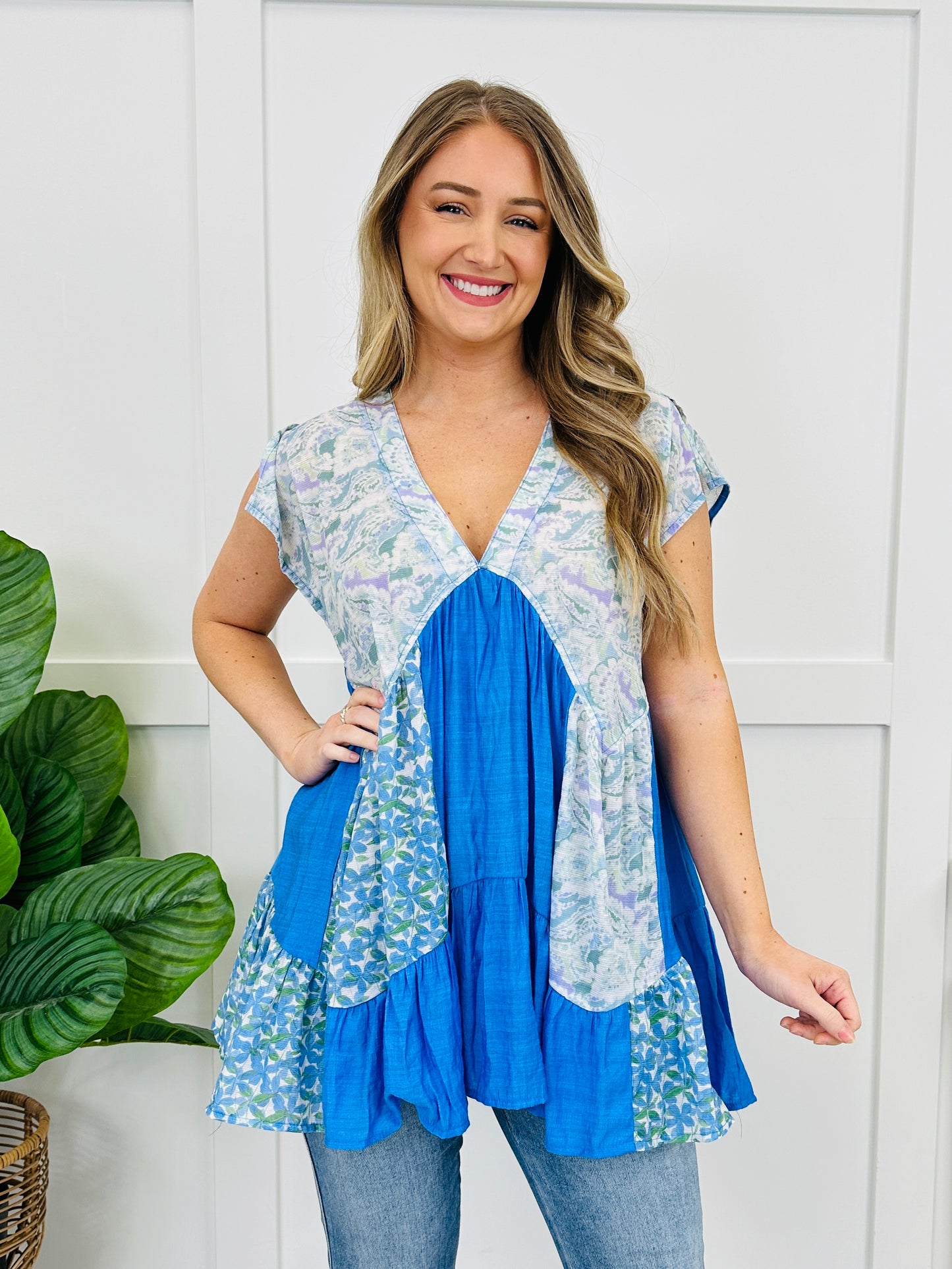 Poetic Motion Top in Blue Mix