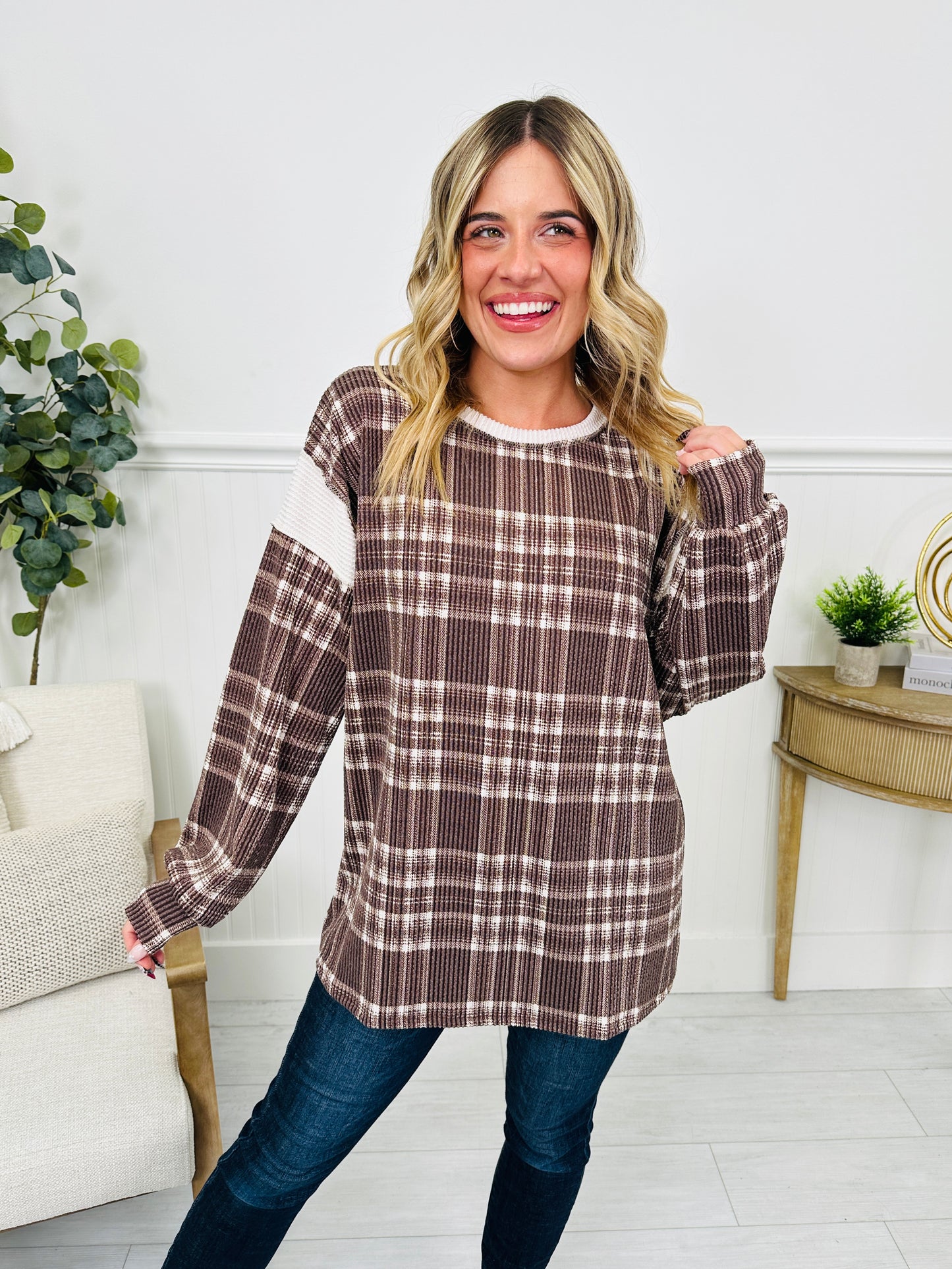 Merry In Plaid Top- Multiple Colors!