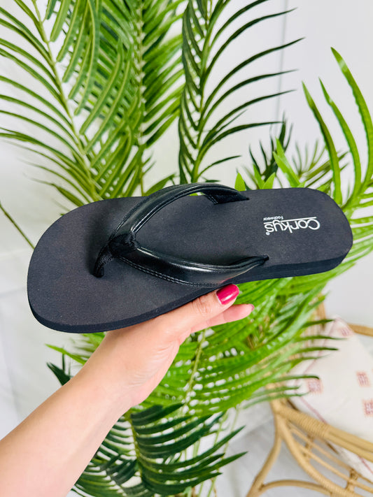 Sunbeam Strolls Flip Flops in Black