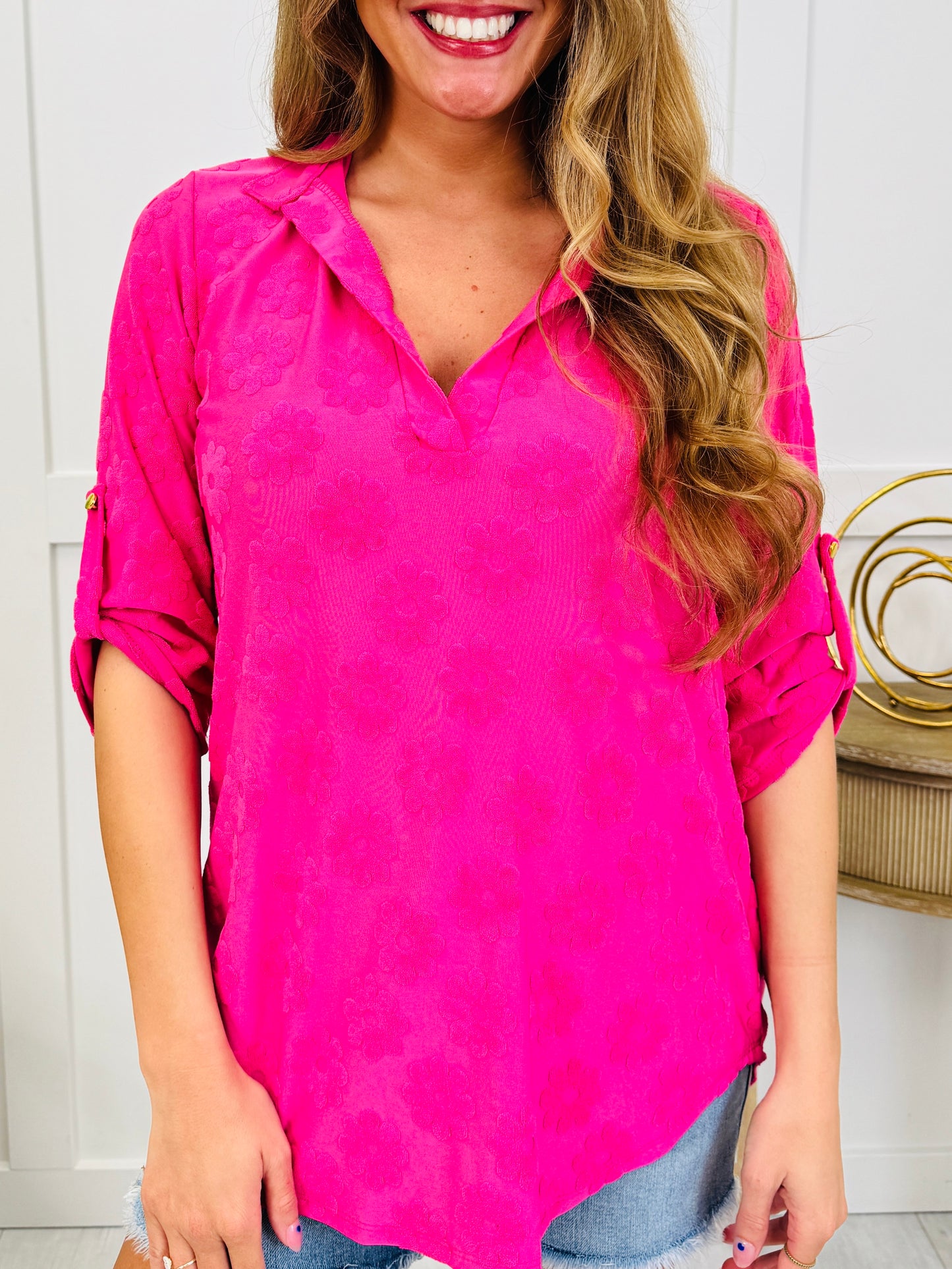 Floral Feelings Top In Fuchsia
