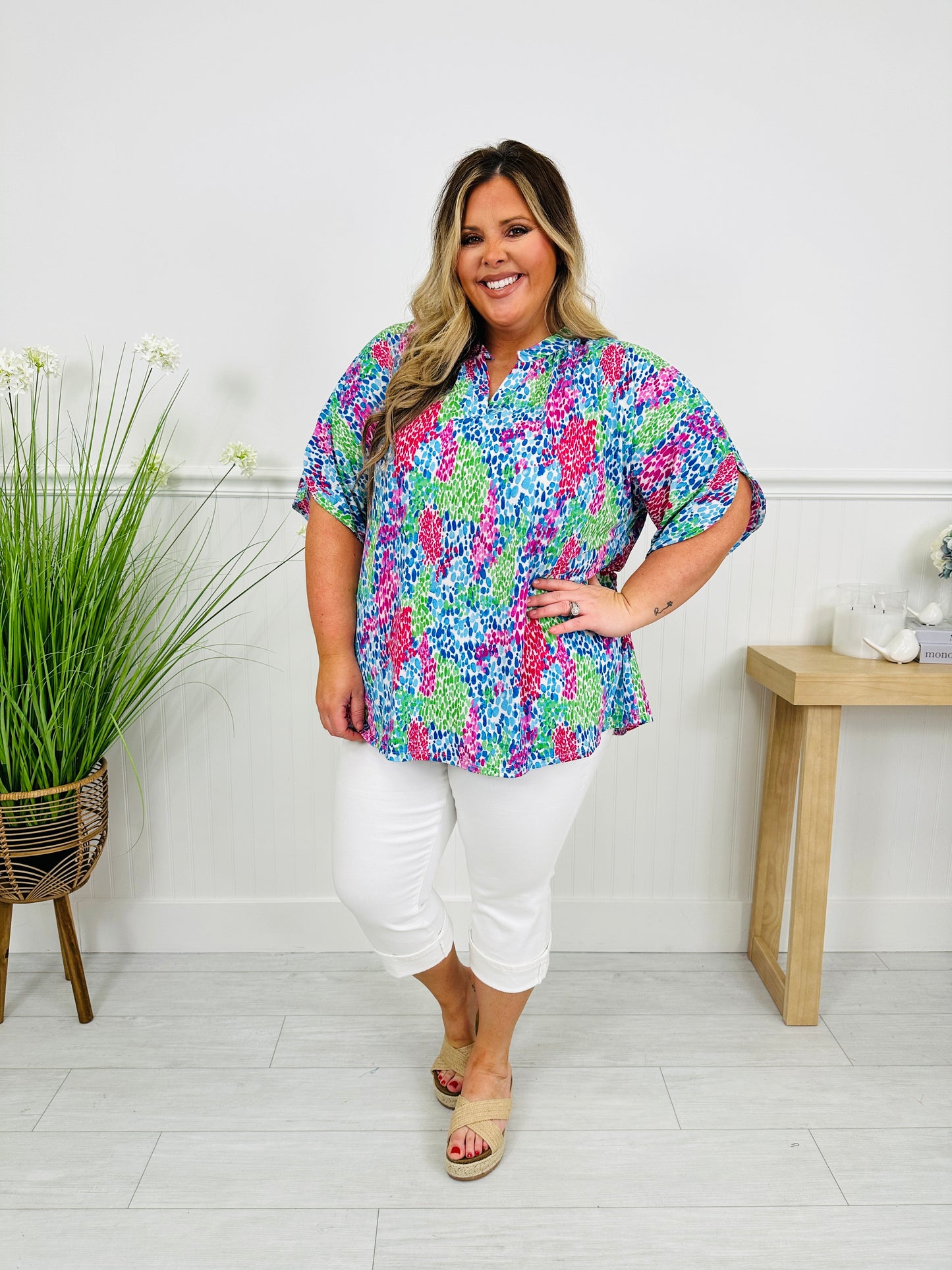 Radiate Sunshine Top in Sanibel Print