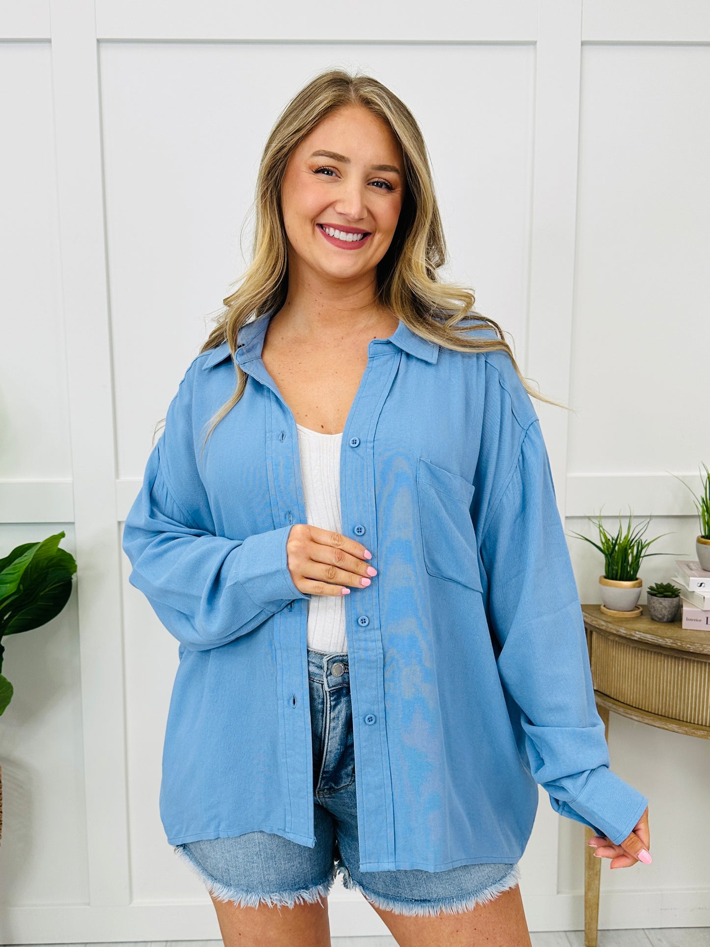 Buttoned In Bliss Top in Multiple Colors