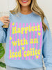 Happiest With An Iced Coffee Graphic Crewneck Sweatshirt