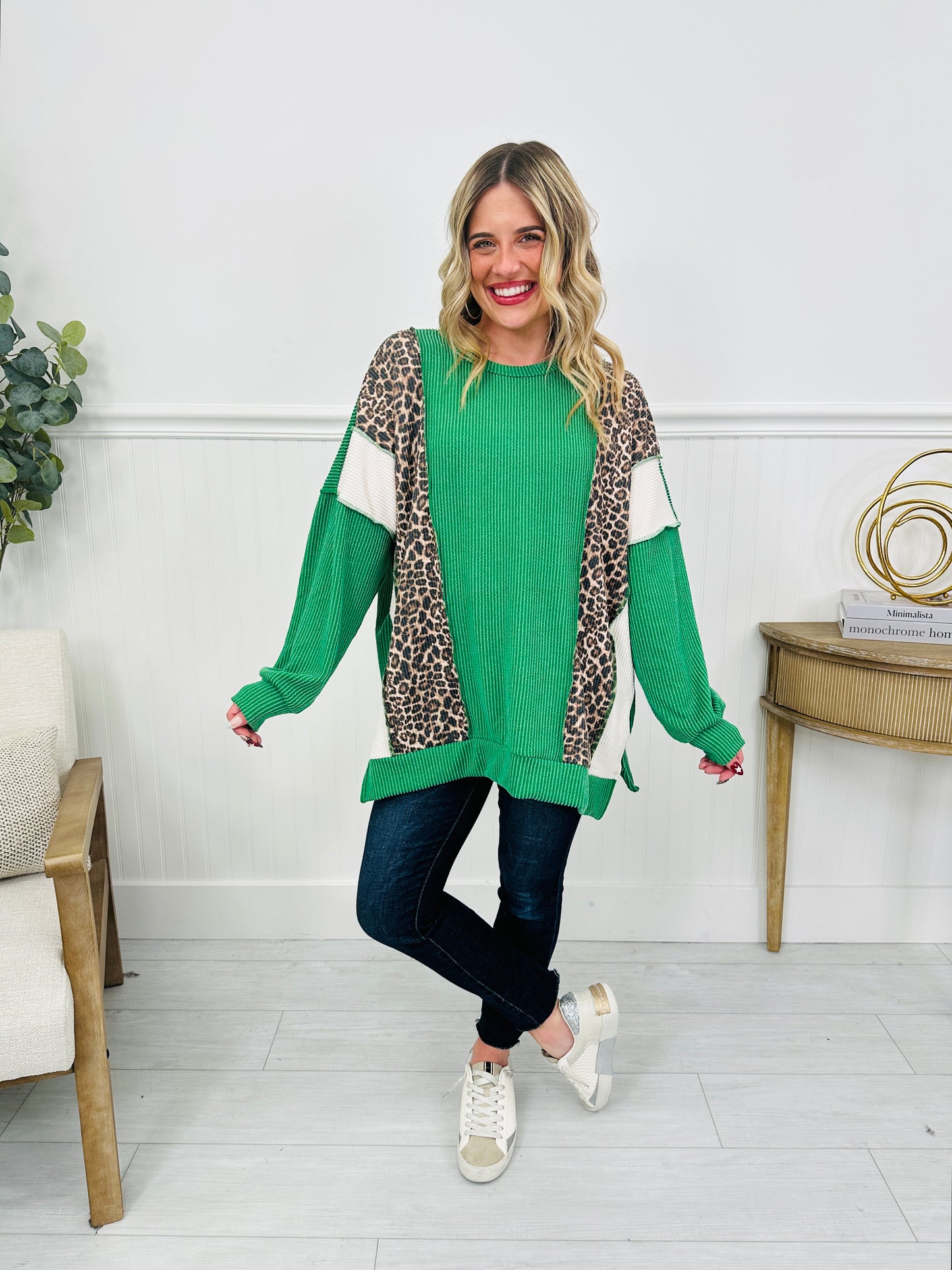 Leopard Love Raised Rib Top In Multiple Colors