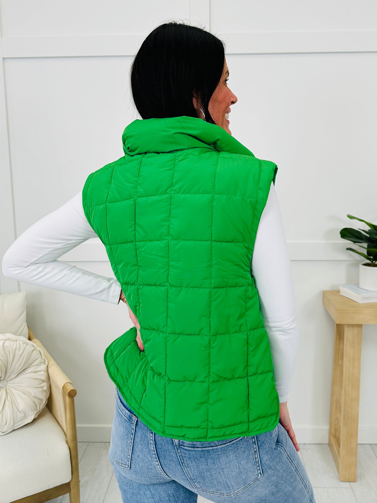 Puffed To Perfection Vest In Kelly Green