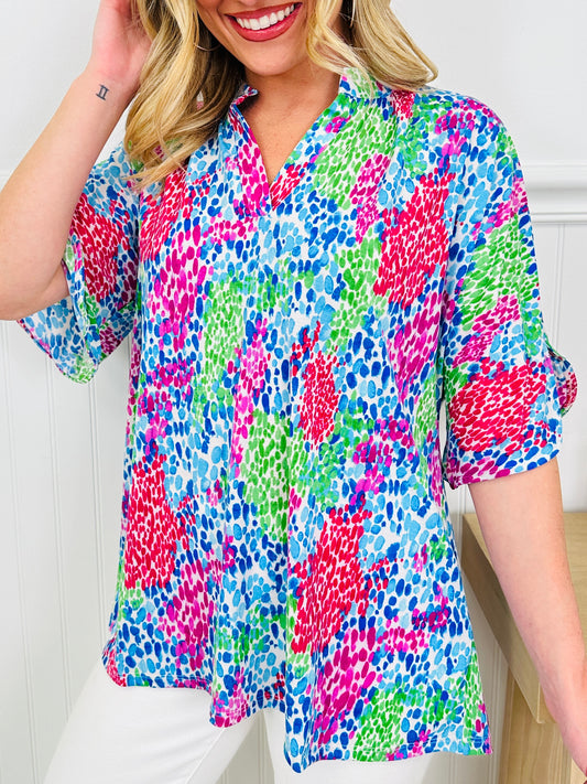 Radiate Sunshine Top in Sanibel Print