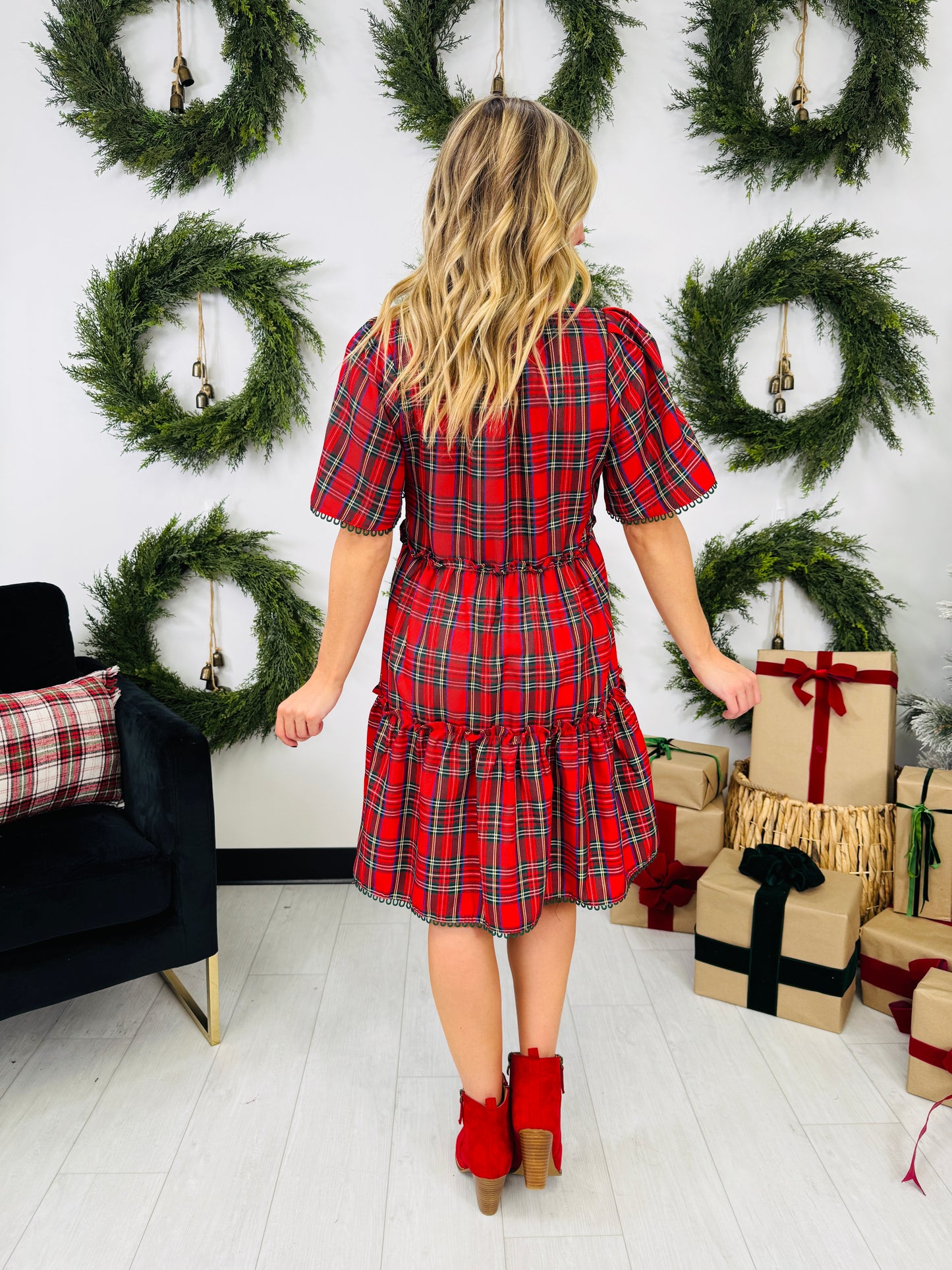 Plaid For The Holidays Dress