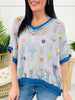 Poppy Paradise Top In Light Blue/Ultramarine