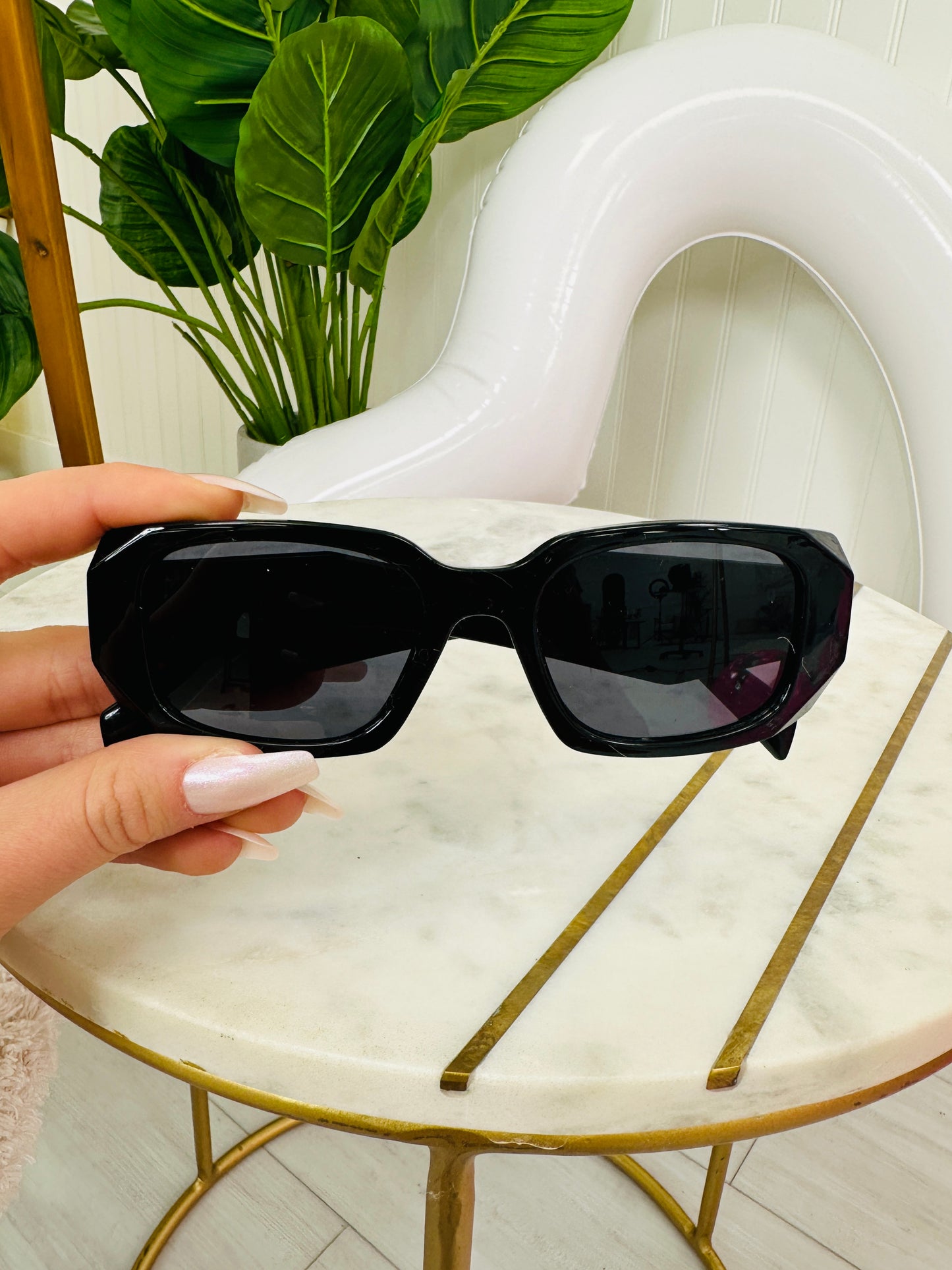 Wide Thick Rectangle Frame Sunglasses- Multiple Colors!