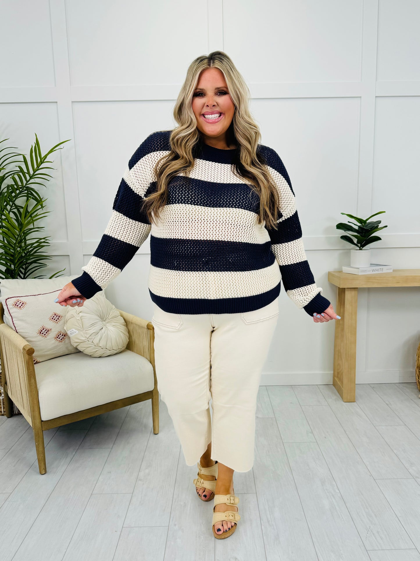 MOCO Exclusive Coastal Chic Striped Sweater- Multiple Colors!