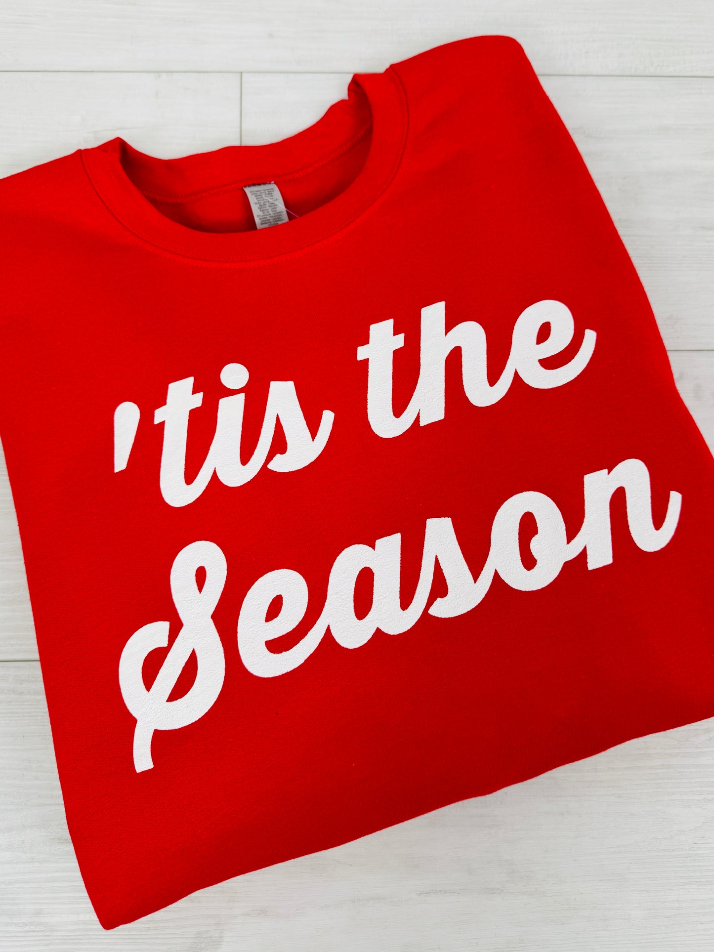 'Tis The Season Script Graphic Crewneck Sweatshirt