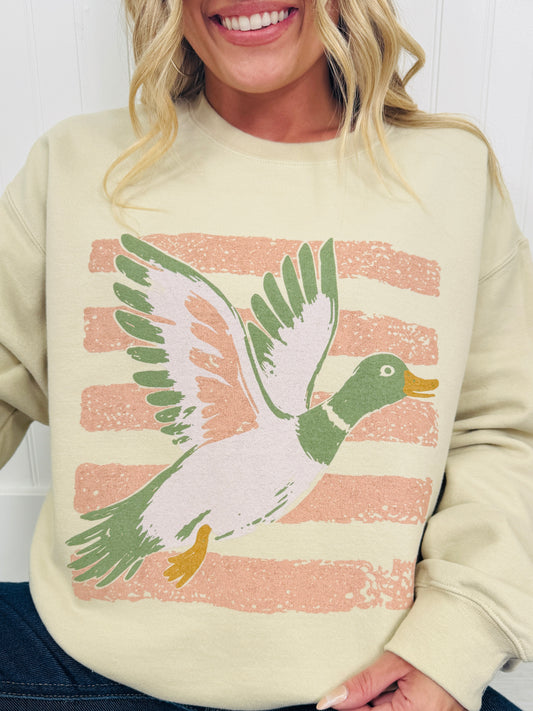 Vintage Duck Graphic Crewneck Sweatshirt