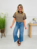 Double Check Tummy Control Wide Leg Cropped Jeans