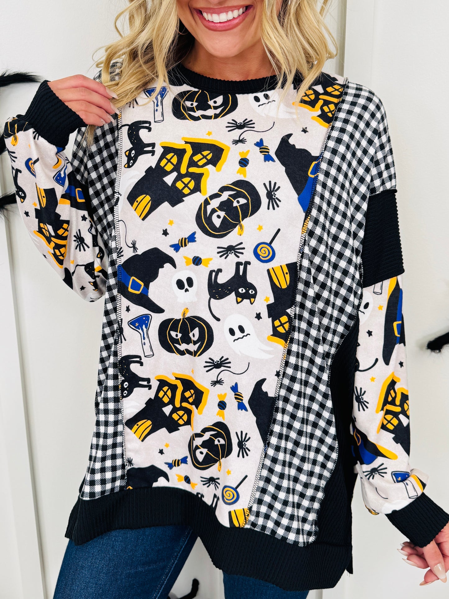 All Things Spooky Top In Haunted House Print