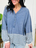 Striped Dreamer Pullover in Denim