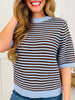 Falling Into Fall Top In Light Blue