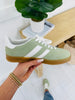 Lace Up And Go Sneakers In Green/White