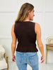 Frill Me Once Tank Top In Espresso