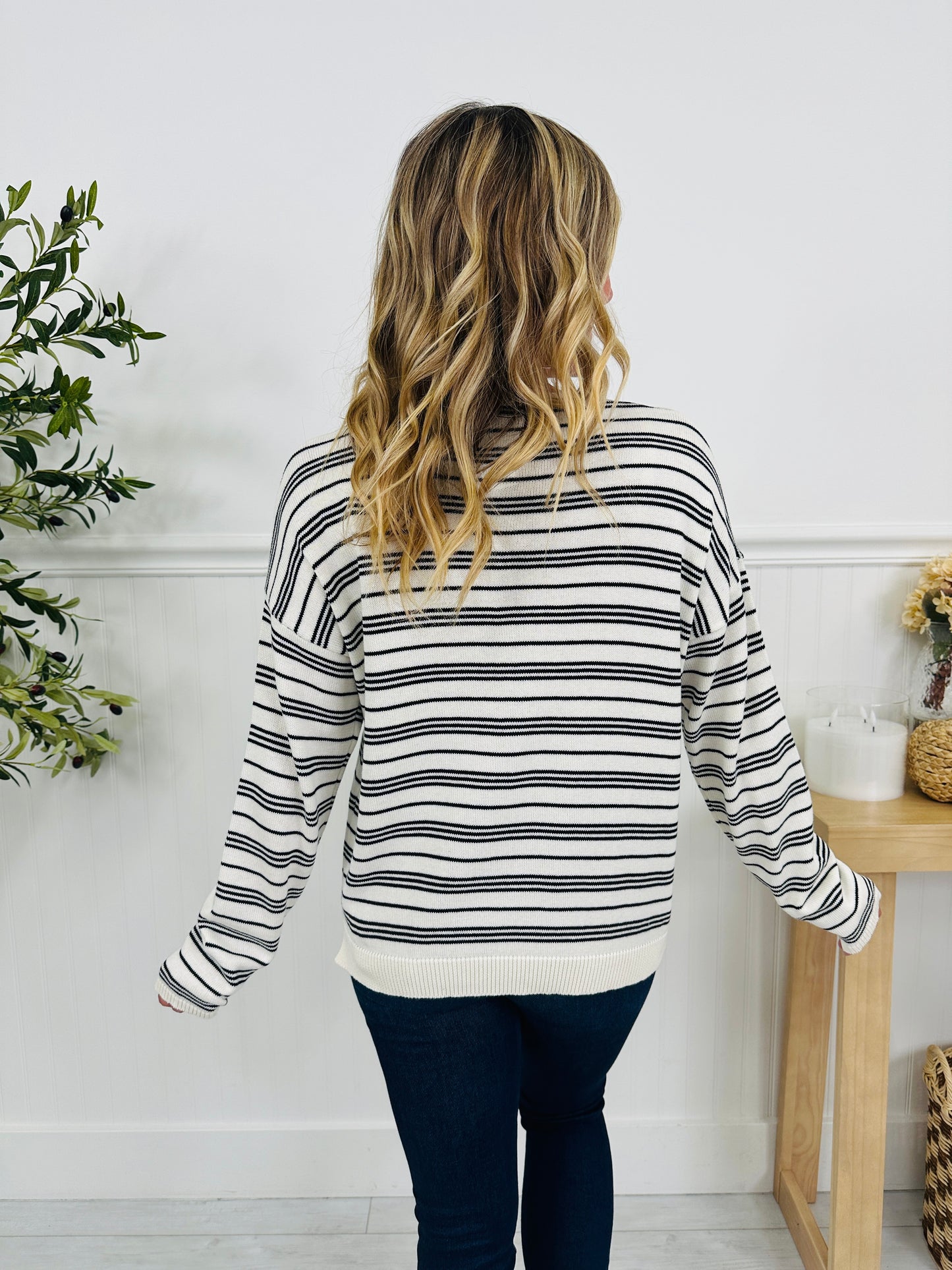 Fine Line Top In Cream