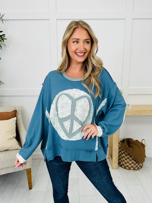 Wore My Heart Out Pullover in Ocean Blue