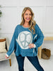 Wore My Heart Out Pullover in Ocean Blue