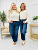 Lovervet Steppin' Out Wide Leg Ankle Jeans in Reg/Curvy