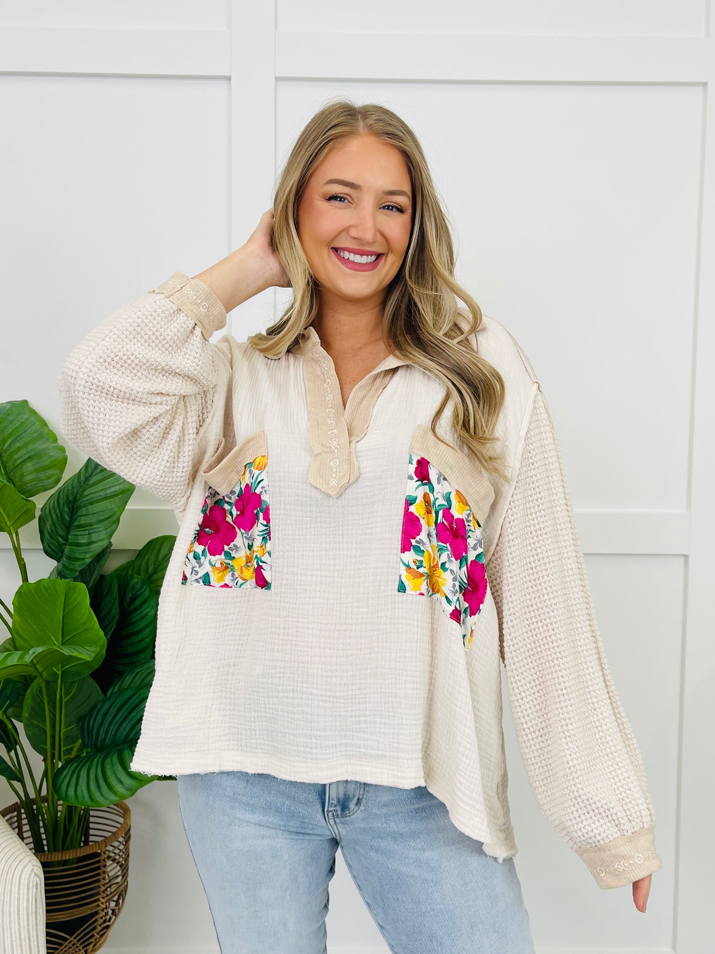 Flowered Serenity Top