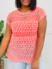 Off-Duty Babe Top In Neon Peach