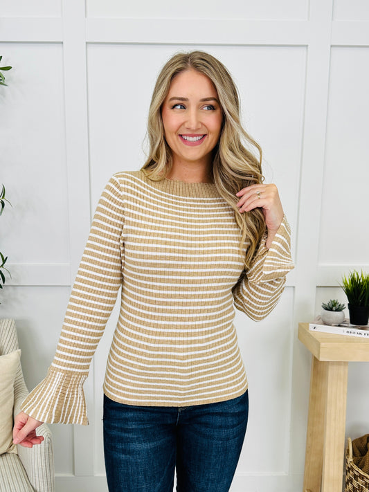 Shoulder Talk Top in Latte
