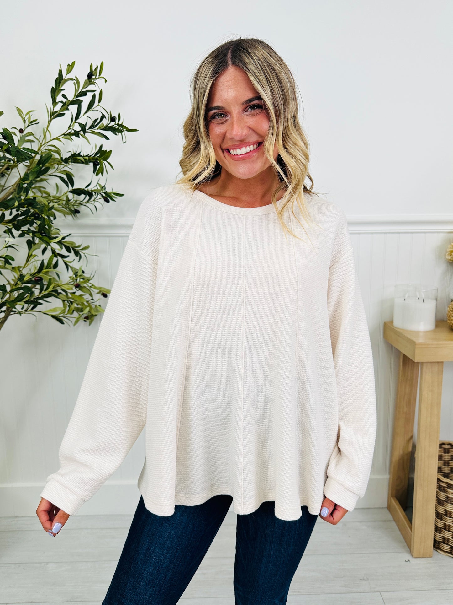 Simply Soft Waffle Top In Multiple Colors