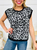 Prowling In Style Top in Grey/Black