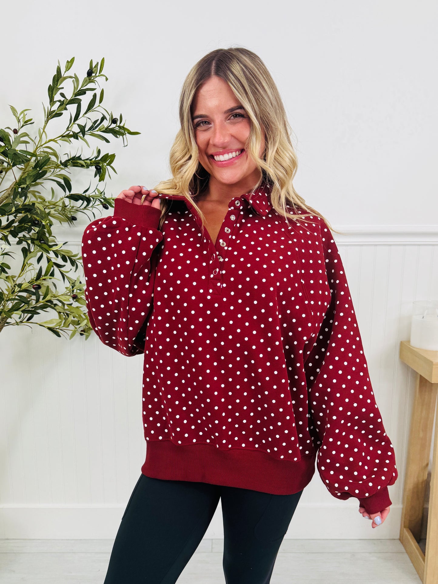 Polka Dot Perfection Pullover In Multiple Colors