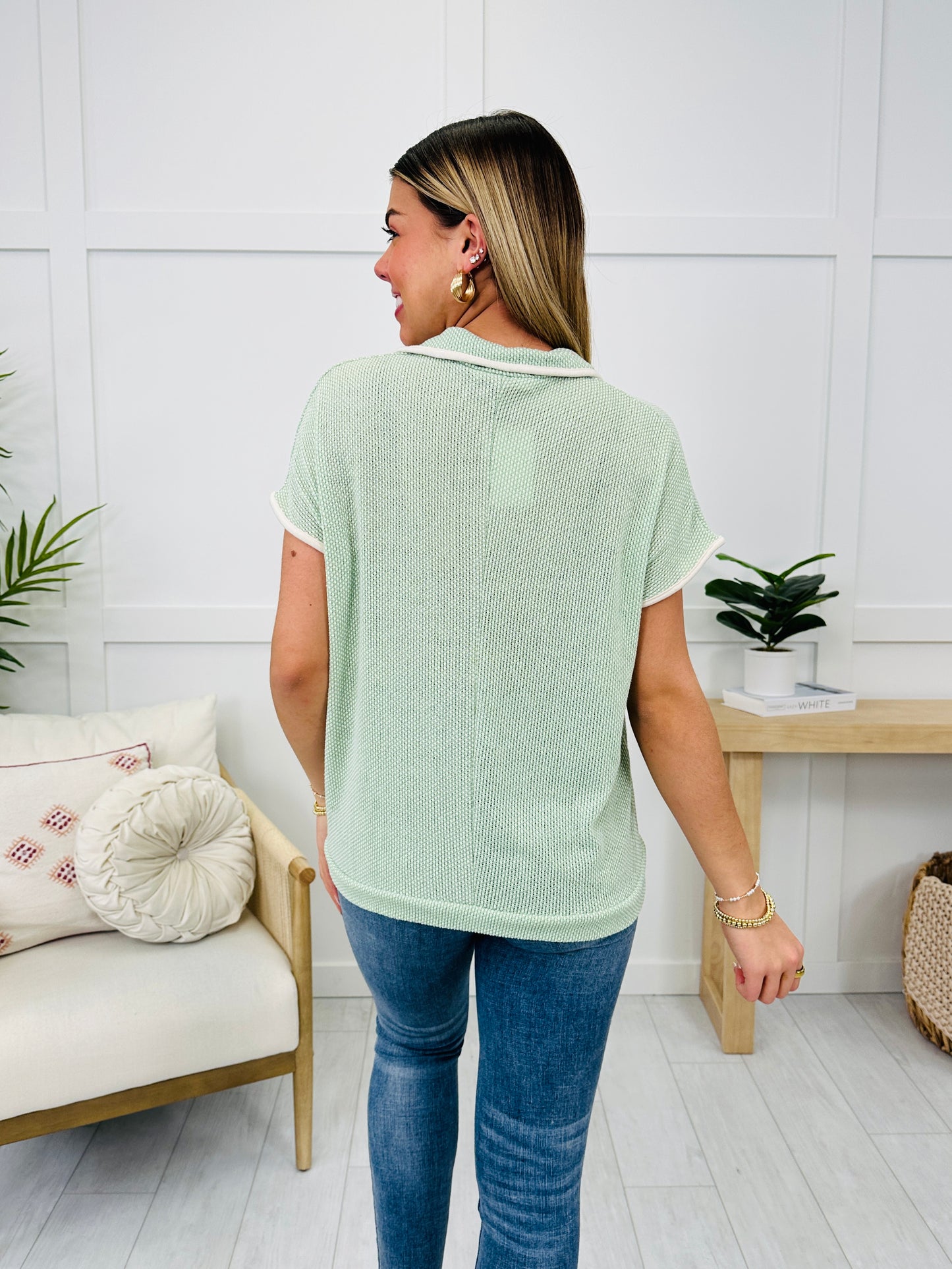 Simply Stylish Top In Sage