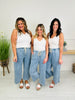 Drawn To You Cropped Wide Leg Featherweight Lounge Jeans