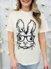 Bunny With Glasses Graphic Tee in Multiple Colors