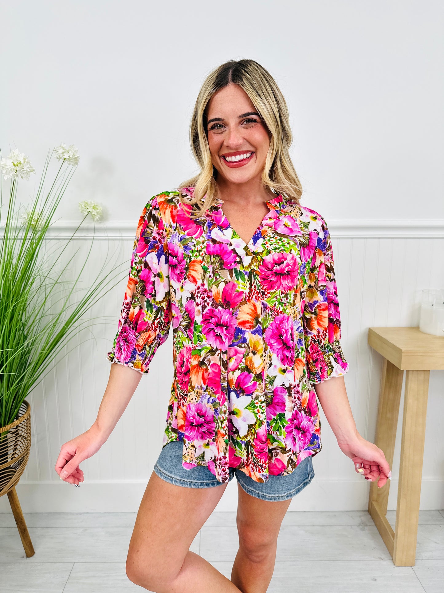 Step Into Spring Top in Hilton Head Print