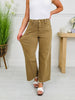 Judy Blue Khaki Crush Ankle Wide Jeans