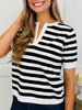 Daydream Stripes Top In Black