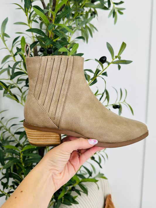 Power Stance Booties in Taupe