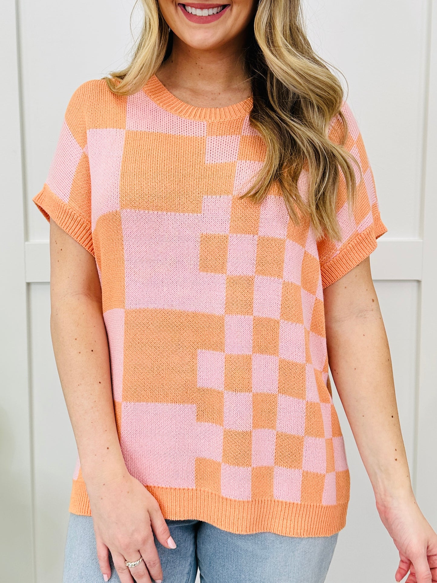 Pop Art Knit Top In Mango