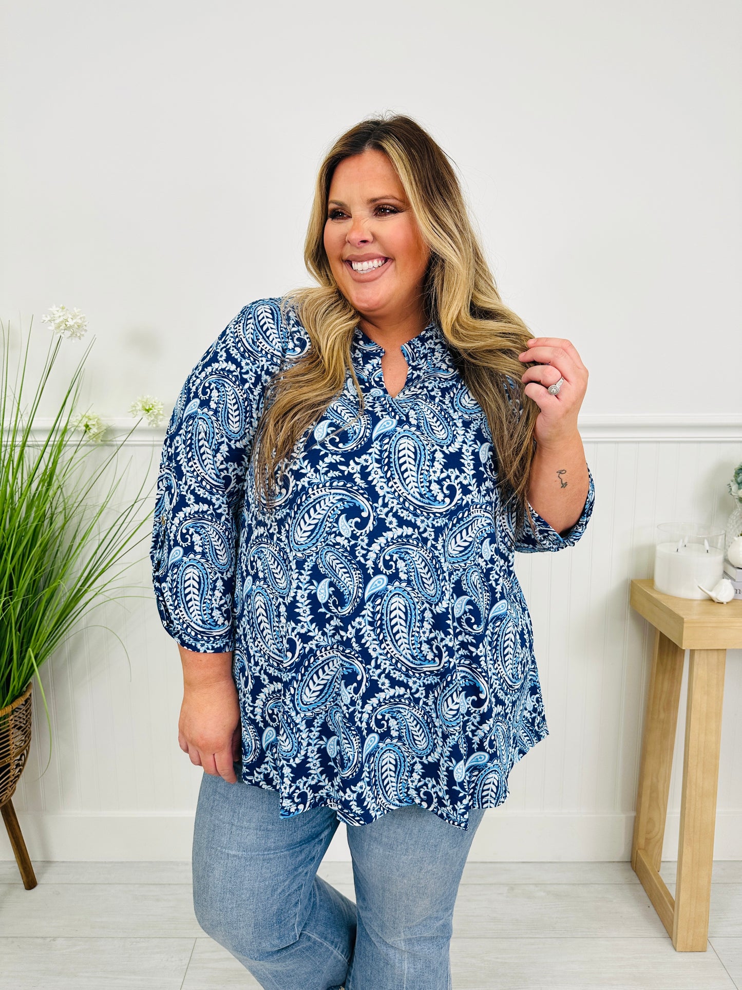 Sweet Like Spring Top in Newport Print
